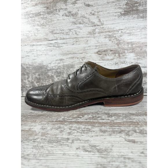 Men\'s Sebago Brattle Charcoal Gray Leather Wingtip Oxfords Sz 12D EUC! main image 8